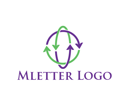 arrows intertwining with each other trade logo