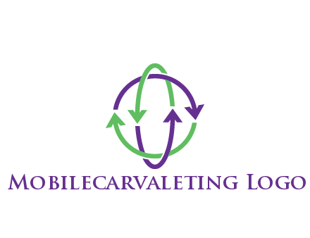 arrows intertwining with each other trade logo