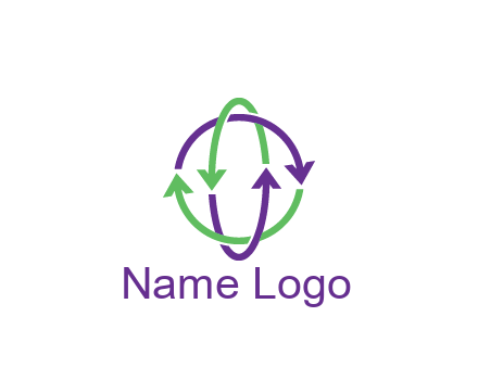 arrows intertwining with each other trade logo