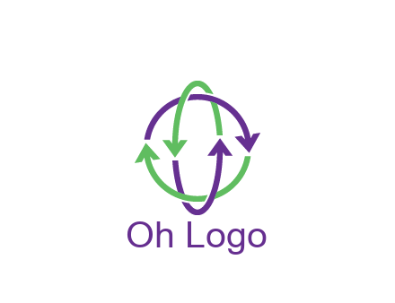 arrows intertwining with each other trade logo
