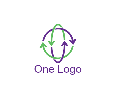 arrows intertwining with each other trade logo