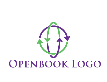 arrows intertwining with each other trade logo