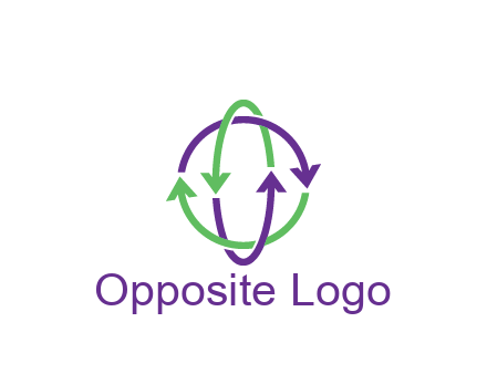 arrows intertwining with each other trade logo