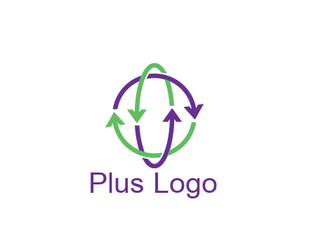 arrows intertwining with each other trade logo
