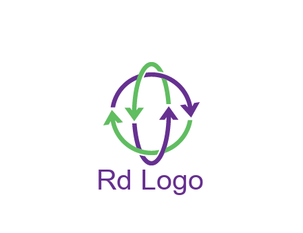 arrows intertwining with each other trade logo