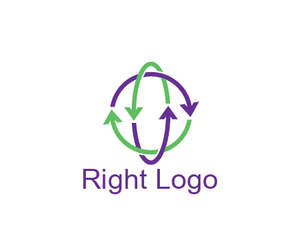 arrows intertwining with each other trade logo