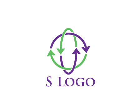 arrows intertwining with each other trade logo