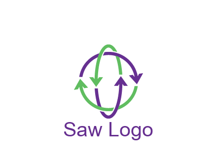 arrows intertwining with each other trade logo