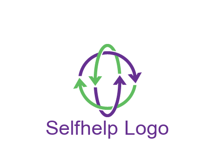 arrows intertwining with each other trade logo
