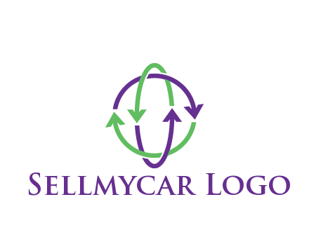 arrows intertwining with each other trade logo