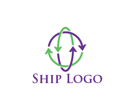 arrows intertwining with each other trade logo