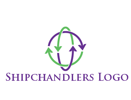 arrows intertwining with each other trade logo