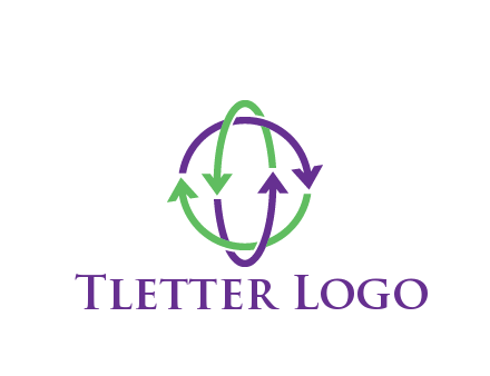 arrows intertwining with each other trade logo