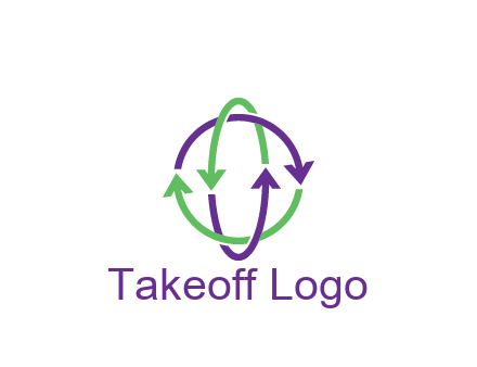 arrows intertwining with each other trade logo