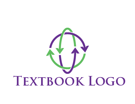 arrows intertwining with each other trade logo