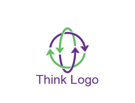 arrows intertwining with each other trade logo