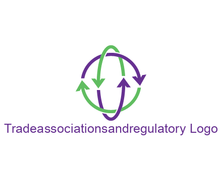 arrows intertwining with each other trade logo