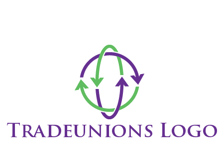 arrows intertwining with each other trade logo