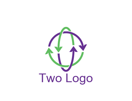 arrows intertwining with each other trade logo