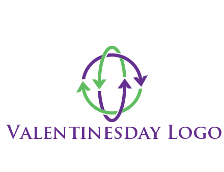 arrows intertwining with each other trade logo