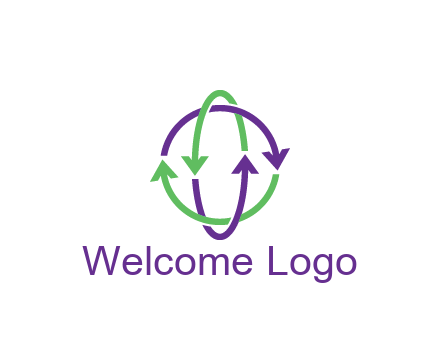 arrows intertwining with each other trade logo