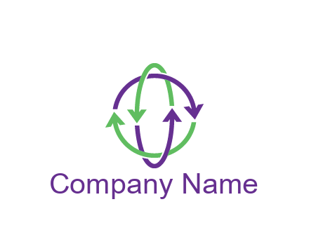 arrows intertwining with each other trade logo