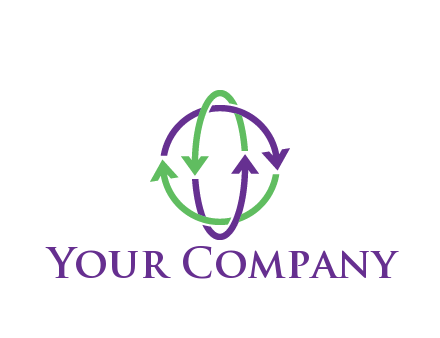 arrows intertwining with each other trade logo