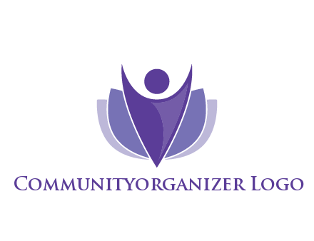 people icon with shield community logo