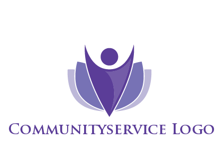 people icon with shield community logo