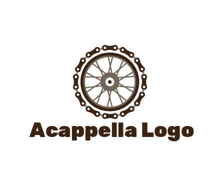 chain around wheel transportation logo