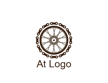 chain around wheel transportation logo