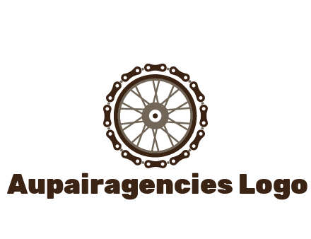 chain around wheel transportation logo