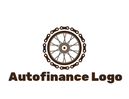 chain around wheel transportation logo