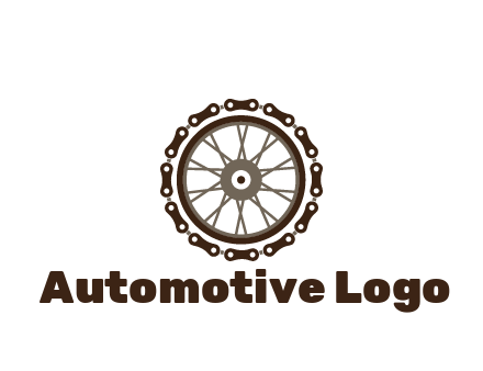 chain around wheel transportation logo