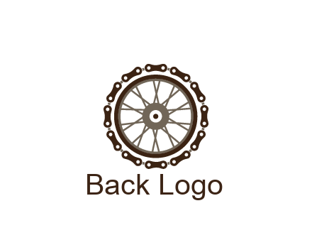 chain around wheel transportation logo