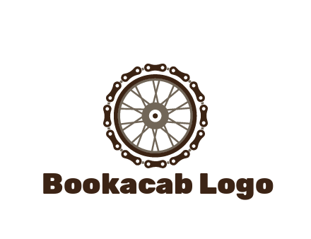 chain around wheel transportation logo
