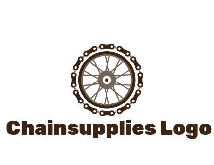 chain around wheel transportation logo