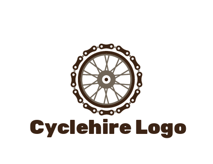 chain around wheel transportation logo