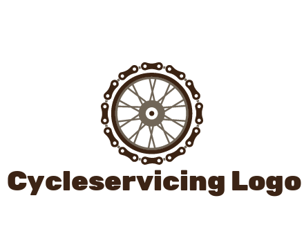 chain around wheel transportation logo