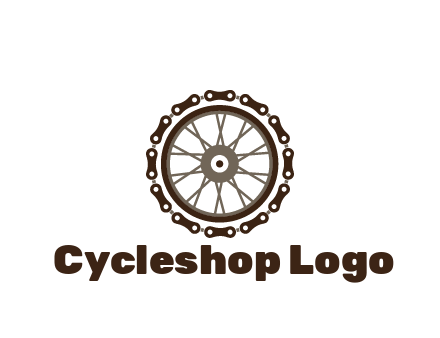 chain around wheel transportation logo