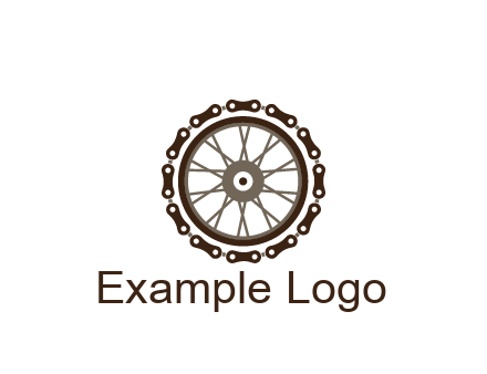 chain around wheel transportation logo