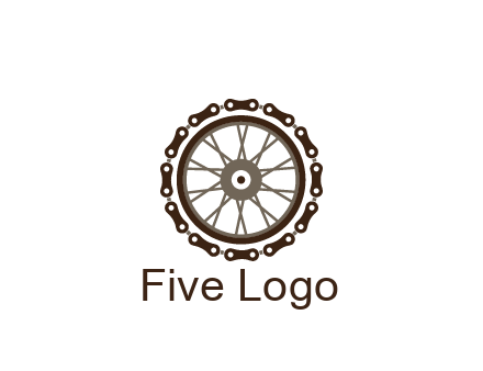 chain around wheel transportation logo