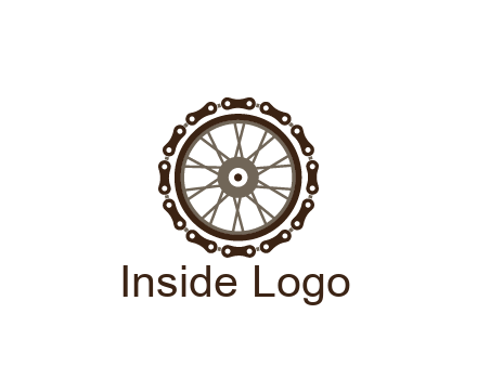 chain around wheel transportation logo