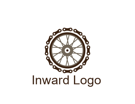 chain around wheel transportation logo
