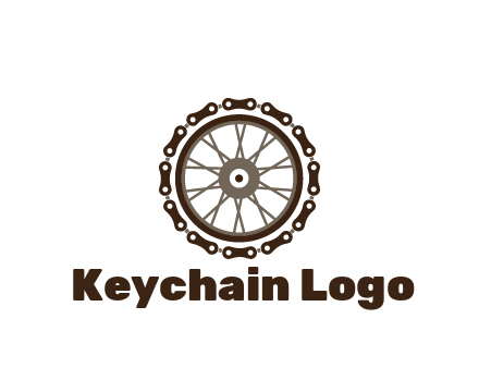 chain around wheel transportation logo