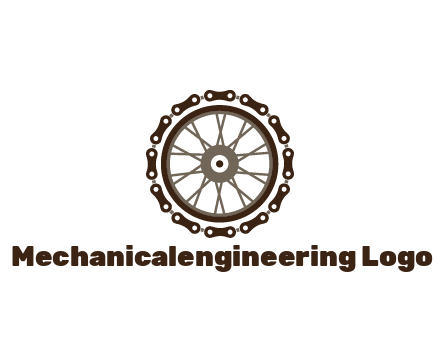 chain around wheel transportation logo