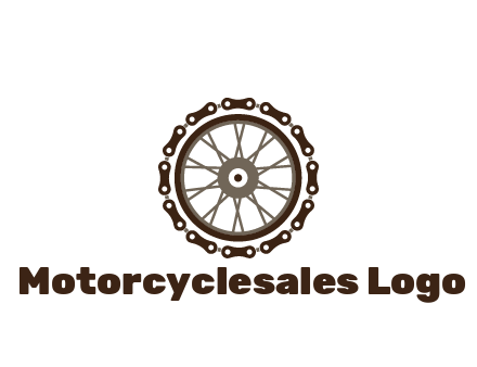 chain around wheel transportation logo
