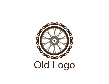 chain around wheel transportation logo