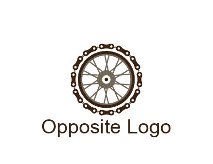 chain around wheel transportation logo