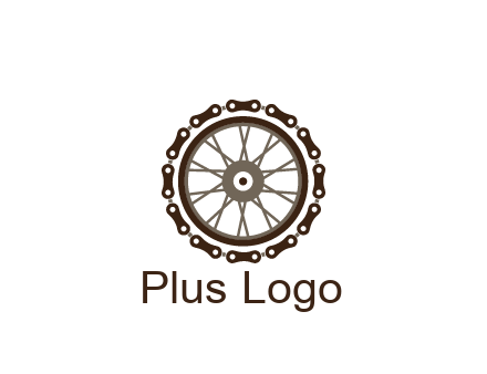 chain around wheel transportation logo